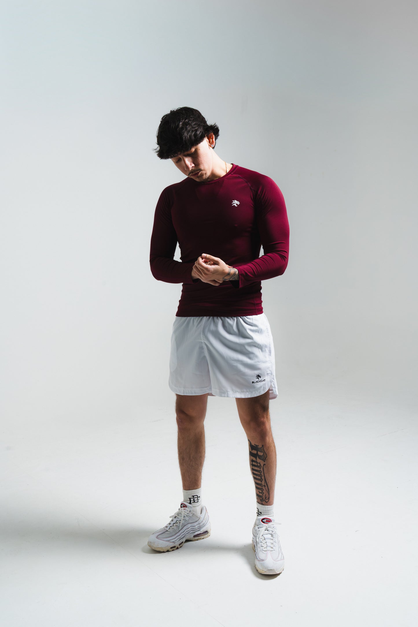 Wine slim-fit long sleeve