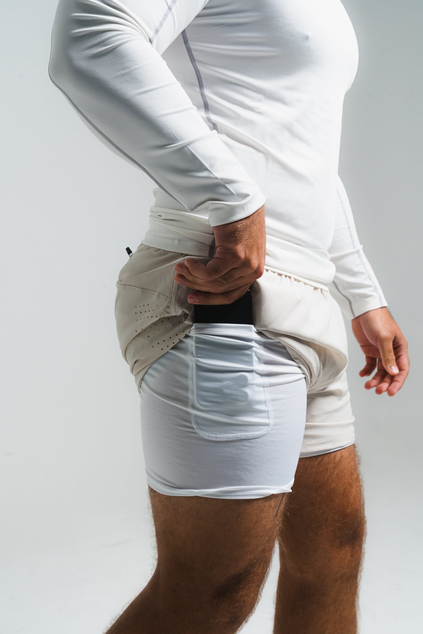 Cream Cat Shorts w Lycra