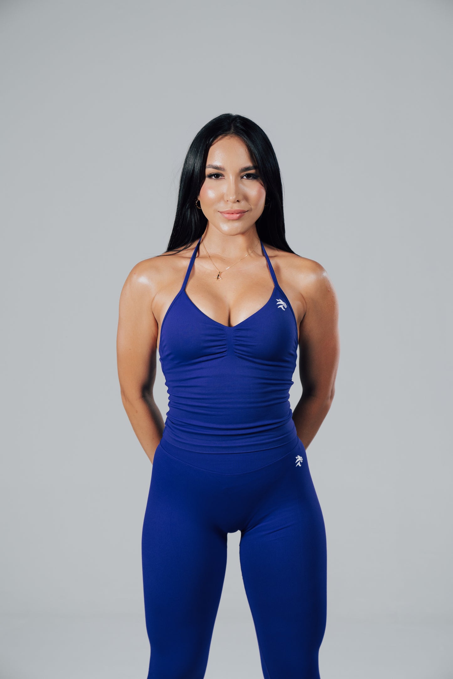 Electric blue feline energy