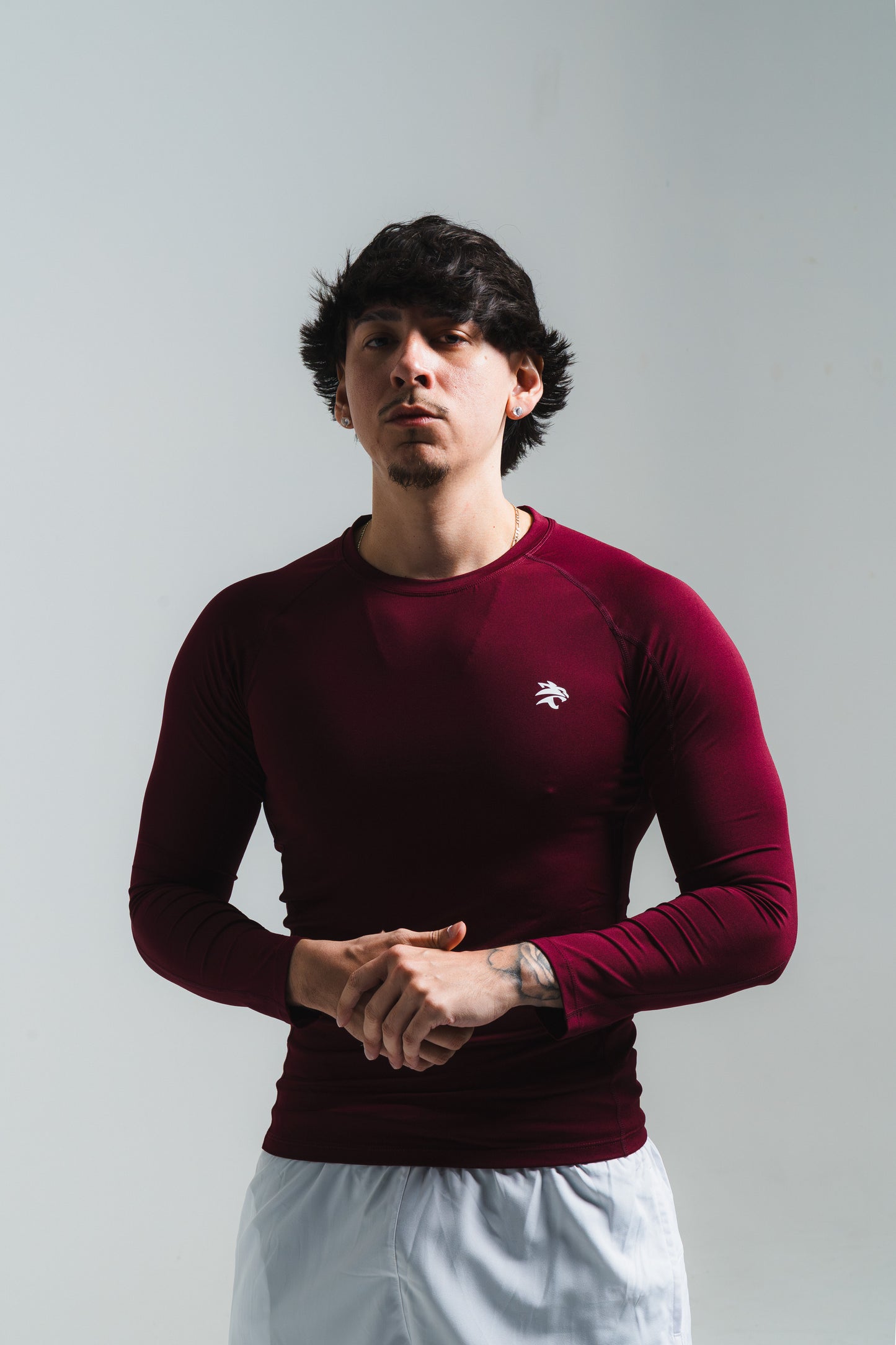 Wine slim-fit long sleeve