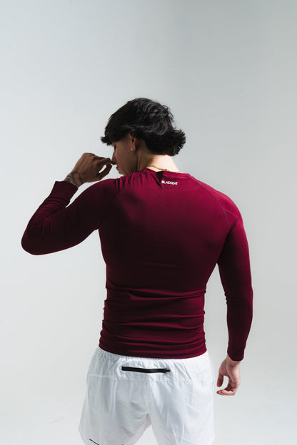 Wine slim-fit long sleeve