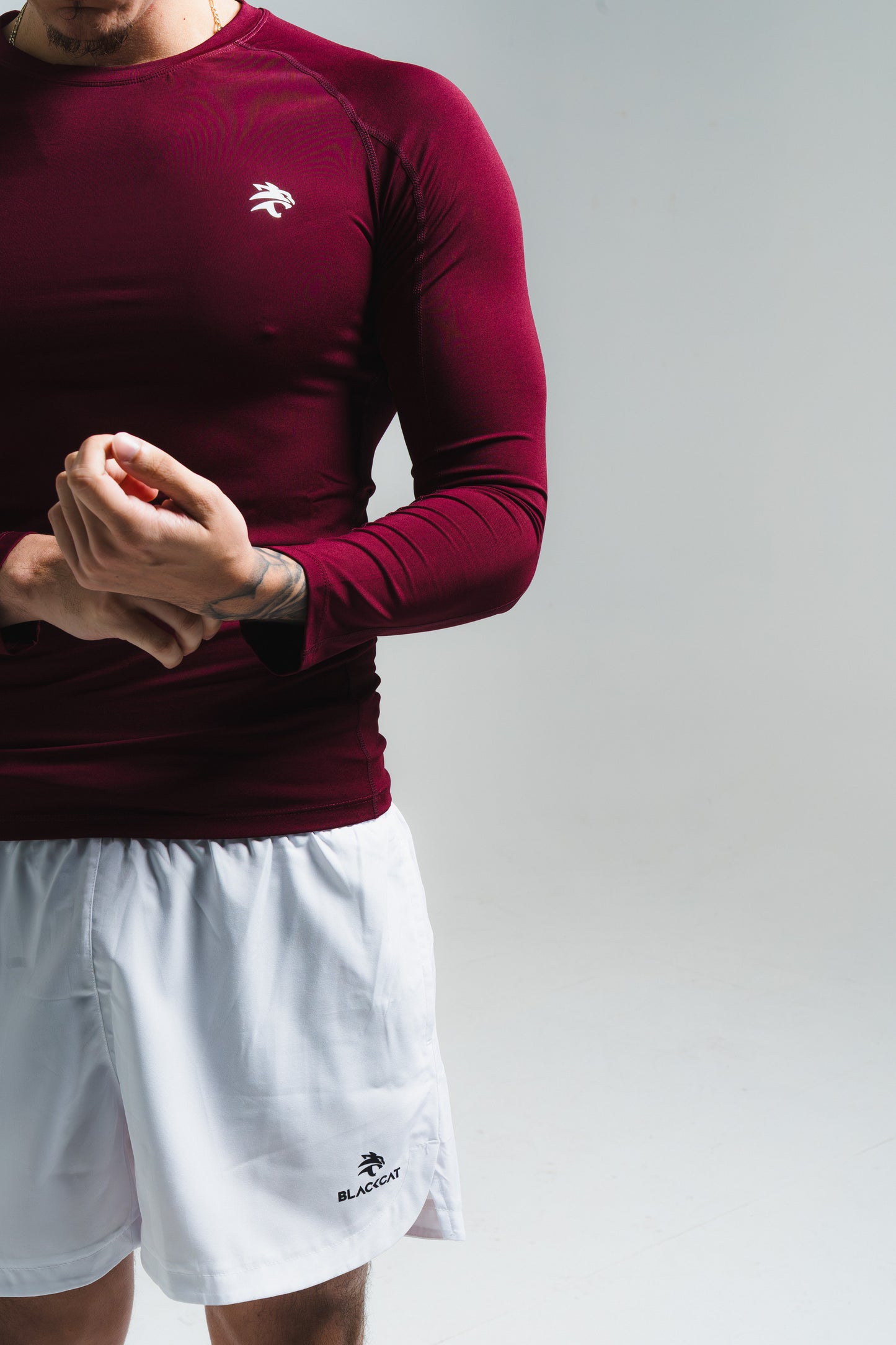 Wine slim-fit long sleeve