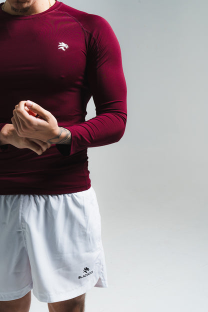 Wine slim-fit long sleeve