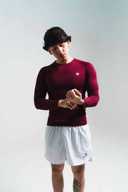 Wine slim-fit long sleeve