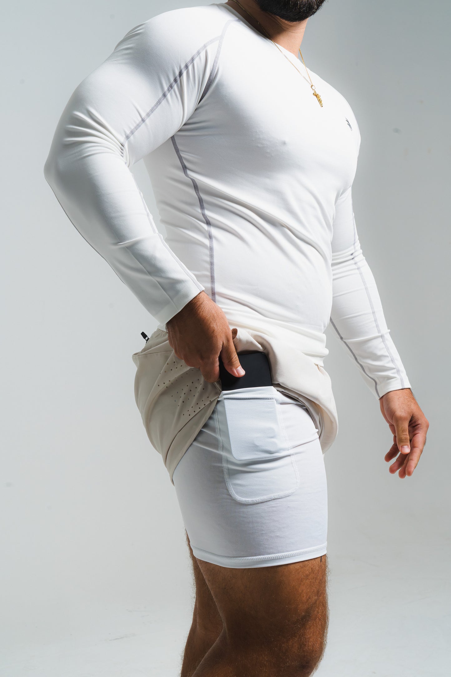 Cream Cat Shorts w Lycra