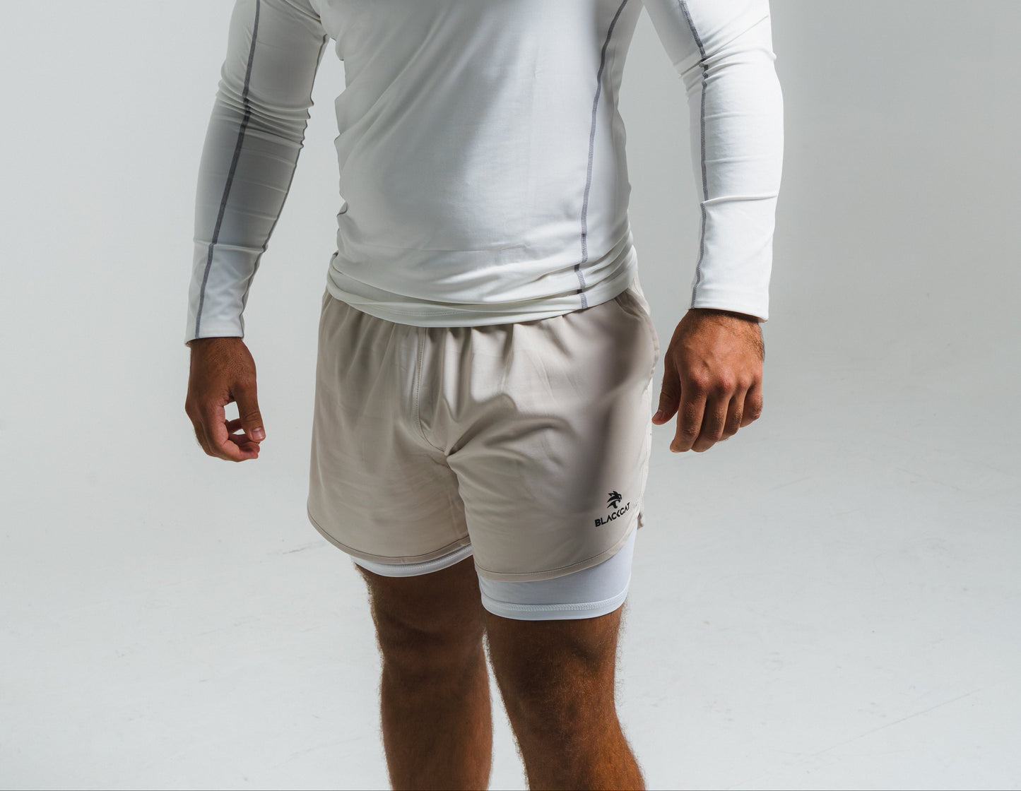 Cream Cat Shorts w Lycra