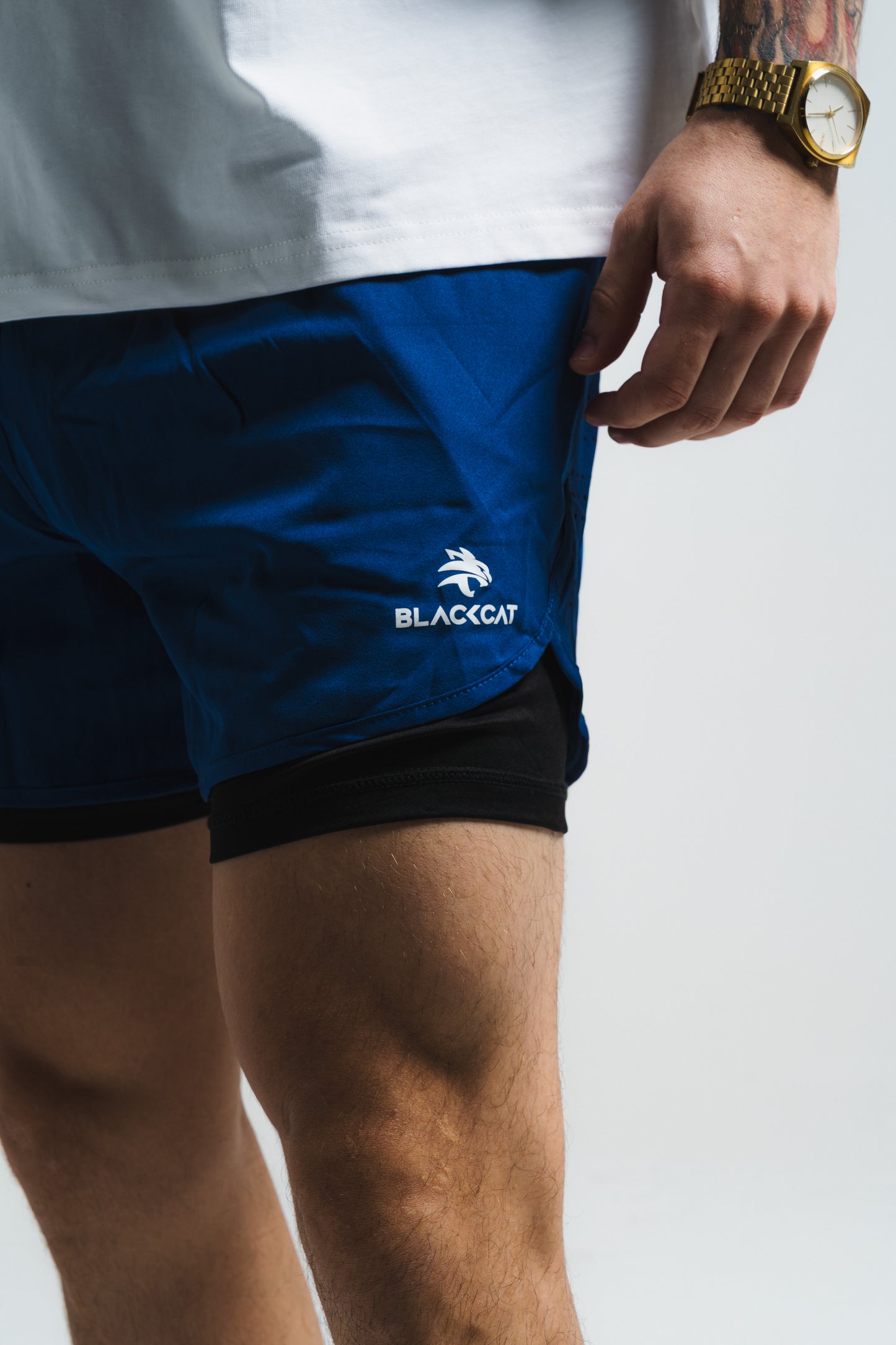 Rich blue lycra shorts